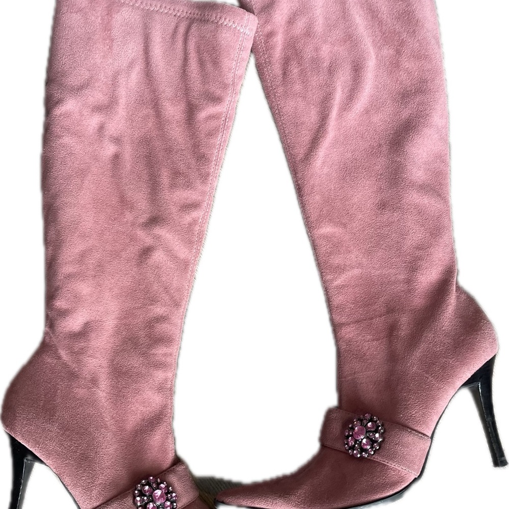 Amanda Smith Pink Suede Boots